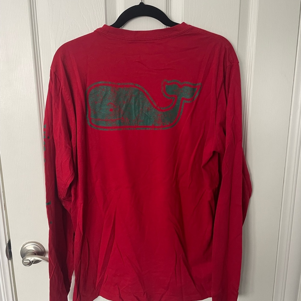Red and Green Vineyard Vines Long Sleeve t-shirt